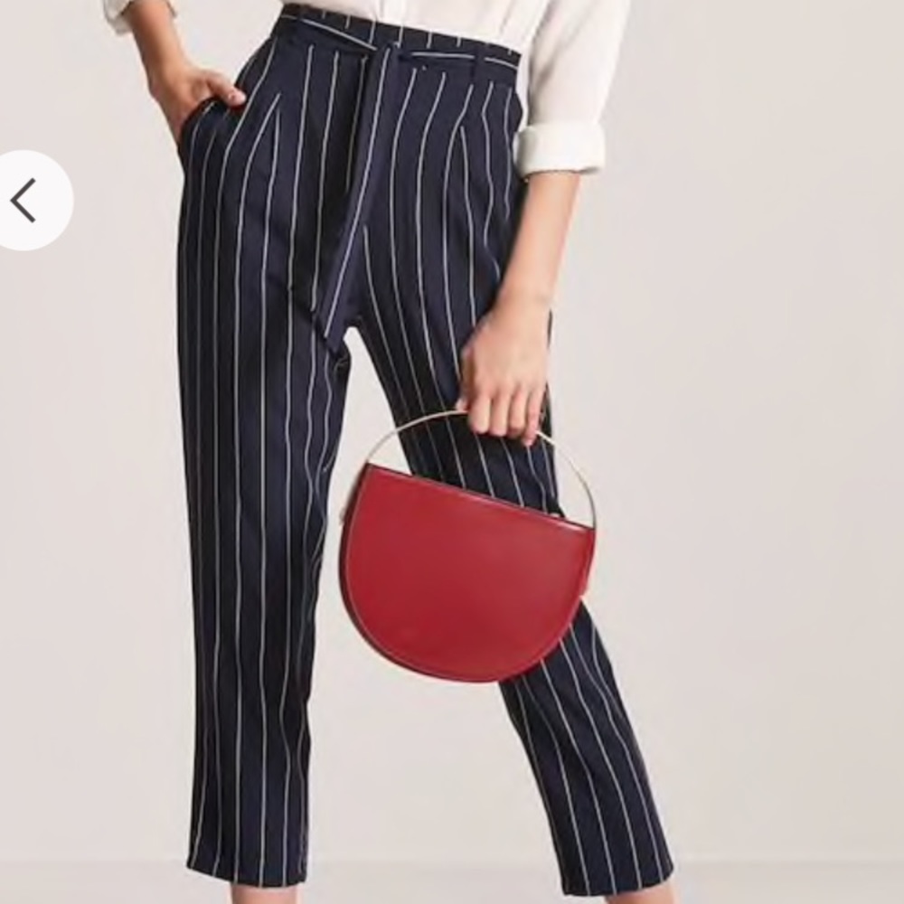 Forever 21 pinstripe tie pants